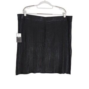 Volcom Skirt Women Plus 24 Black Whimsigoth Ribbed Stretch Pencil Nightlife Goth